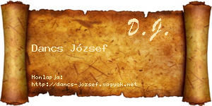 Dancs József névjegykártya