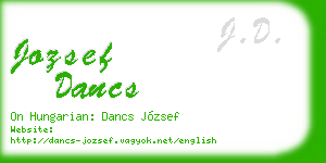 jozsef dancs business card